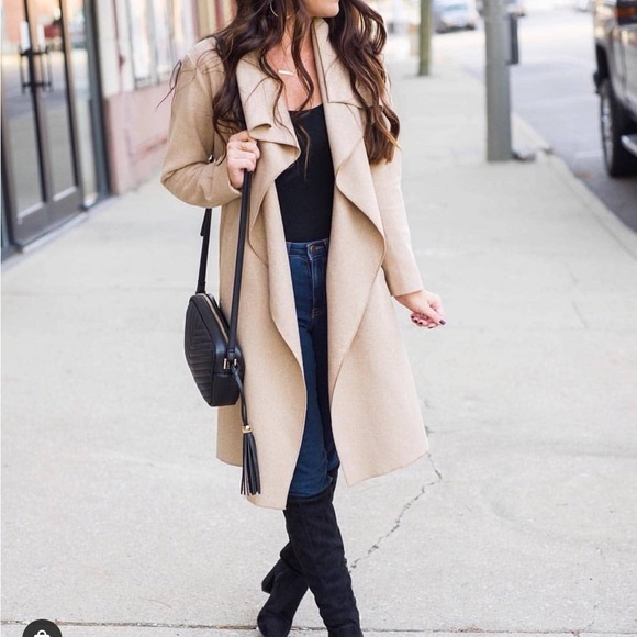 Chicwish Jackets & Blazers - NWT chicwish classy open front knit coat in light tan